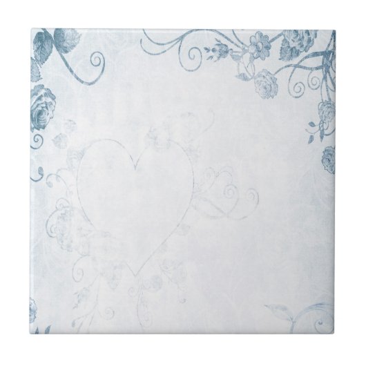 Elegant Blue Tegeltje (Voorkant)