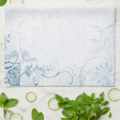 Elegant Blue Theedoek (Gevouwen)