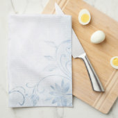 Elegant Blue Theedoek (Quarter Fold)