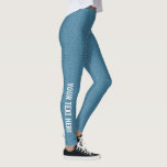 Elegant Blue Toevoegen Afbeelding Tekst Naam Vrouw Leggings<br><div class="desc">Aangepast toevoegen Jouw tekst naam Afbeelding foto Logo Elegante moderne Sjabloon blauw Leggings.</div>