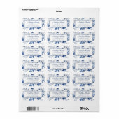 Elegant Blue Toile Chinoiserie Address Labels (Full Sheet)