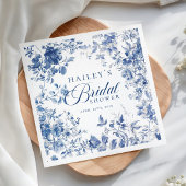 Elegant Blue Toile Chinoiserie Vrijgezellenfeest S Servet