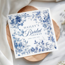 Elegant Blue Toile Chinoiserie Vrijgezellenfeest S Servet