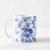 Elegant  Blue Toile Deer in Woodland Koffiemok (Links)