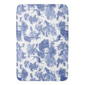 Elegant  Blue Toile Deer Patroon Badmat (Voorkant Verticaal)