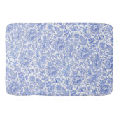 Elegant Blue Toile Floral Decor Badmat (Voorkant)