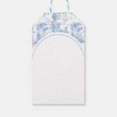 Elegant Blue Toile Safari Boy Baby shower Cadeaulabel (Achterkant)