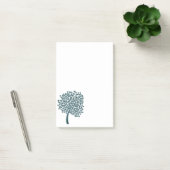 Elegant Blue Tree Heart-ontwerp Post-it® Notes (Kantoor)