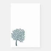 Elegant Blue Tree Heart-ontwerp Post-it® Notes (Voorkant)