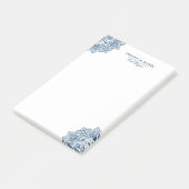 Elegant Blue Tribal Mandala Lace Design Post-it® Notes (Schuin)
