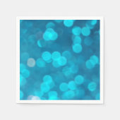 Elegant Blue Turquoise Bokeh Circles Light Pattern Servetten (Voorkant)