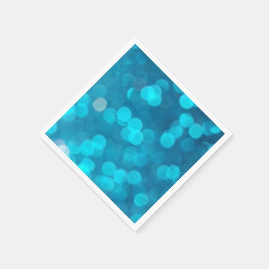 Elegant Blue Turquoise Bokeh Circles Light Pattern Servetten (Hoek)