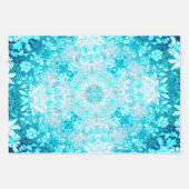Elegant Blue Turquoise Sky Crystal Mandala Inpakpapier Vel (Voorkant)