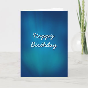 Elegant Blue Underwater Birthday Card Kaart