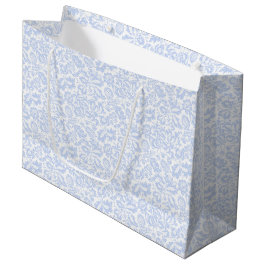 Elegant Blue Venetian Floral Botanical Groot Cadeauzakje