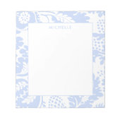 Elegant  Blue Venetian Floral Botanical Notitieblok (Voorkant)