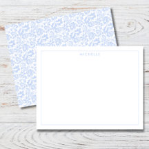Elegant Blue Venetian Floral Botanical