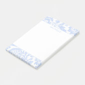 Elegant  Blue Venetian Floral Botanical Post-it® Notes (Schuin)