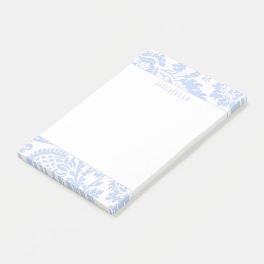Elegant Blue Venetian Floral Botanical Post-it® Notes (Schuin)