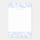 Elegant Blue Venetian Floral Botanical Post-it® Notes (Voorkant)