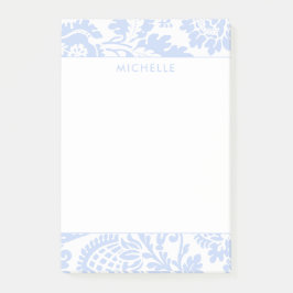 Elegant Blue Venetian Floral Botanical Post-it® Notes