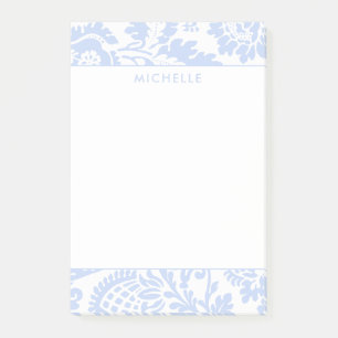 Elegant  Blue Venetian Floral Botanical Post-it® Notes