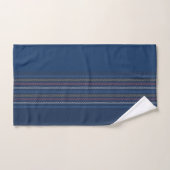 Elegant Blue Vertical Regatta Striped Border Bad Handdoek (Handdoek)