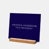 Elegant Blue Vice President Title Name Plate Acryl Bord (Hoek)
