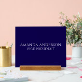 Elegant Blue Vice President Title Name Plate Acryl Bord (Huwelijk)