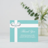 Elegant Blue Vrijgezellenfeest Hartelijk dank Bedankkaart (Staand voorkant)