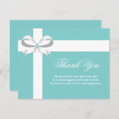 Elegant Blue Vrijgezellenfeest Hartelijk dank Bedankkaart (Voorkant / Achterkant)