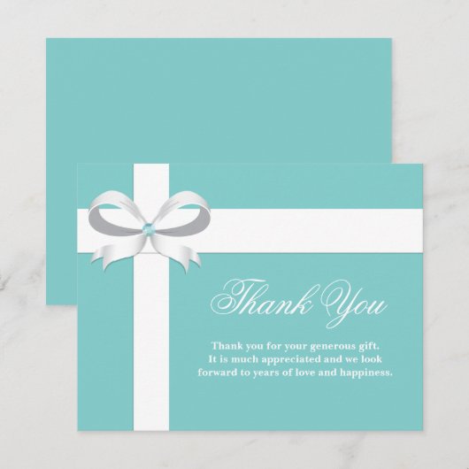 Elegant Blue Vrijgezellenfeest Hartelijk dank Bedankkaart (Voorkant / Achterkant)