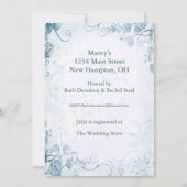 Elegant Blue  Vrijgezellenfeest Kaart (Achterkant)