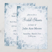 Elegant Blue  Vrijgezellenfeest Kaart (Voorkant / Achterkant)