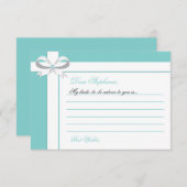 Elegant Blue Vrijgezellenfeest Notes of Advice Advieskaart (Voorkant / Achterkant)