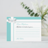 Elegant Blue Vrijgezellenfeest Notes of Advice Advieskaart (Staand voorkant)