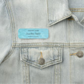 Elegant Blue Water Calligraphy Script Modern Naamplaatje (In situ)