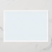 Elegant Blue Watercolor Floral Gold Foil Note Card Folie Feestdagenkaart (Achterkant)