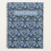 Elegant Blue Watercolor Floral Pattern Invitation Planner (Voorkant)