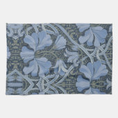 Elegant Blue Watercolor Floral Pattern Invitation Theedoek (Horizontaal)