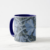 Elegant Blue Watercolor Floral Pattern Mok (Voorkant links)