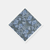 Elegant Blue Watercolor Floral Pattern Servet (Hoek)