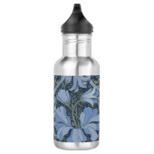 Elegant Blue Watercolor Floral Pattern Waterfles (Rechts)