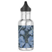 Elegant Blue Watercolor Floral Pattern Waterfles (Links)