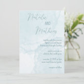 Elegant Blue Watercolor Kaart (Staand voorkant)