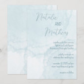 Elegant Blue Watercolor Kaart (Voorkant / Achterkant)