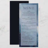 Elegant Blue Watercolor Menu (Voorkant / Achterkant)