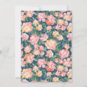 Elegant Blue Waterverf botanische tuin Kaart (Achterkant)