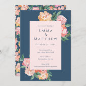 Elegant Blue Waterverf botanische tuin Kaart (Voorkant / Achterkant)