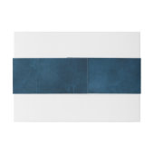 Elegant Blue Waterverf bruiloft op maat Uitnodigingen Wikkel (Achterkant Voorbeeld)